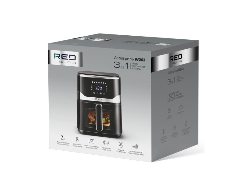 Red Solution W262 упаковка — коробка с маркировкой 3 в 1 и описанием функций на русском языке