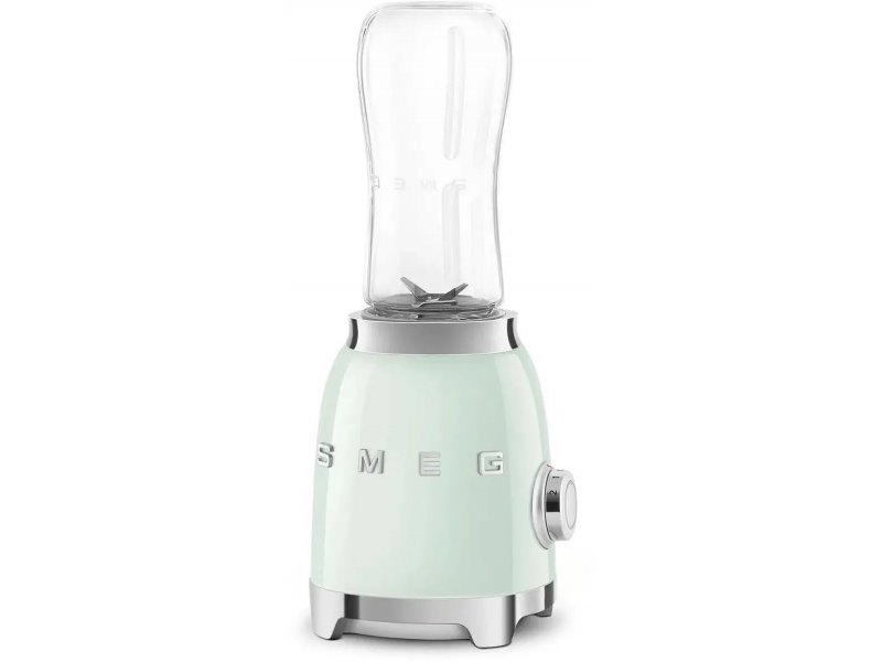 Smeg PBF01PGEU зелёный — боковой профиль, регулировочная ручка и металлические ножки