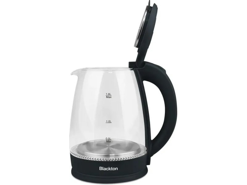 Blackton Bt KT1800G — боковой вид с открытой крышкой, шкала объёма до 1,8 л
