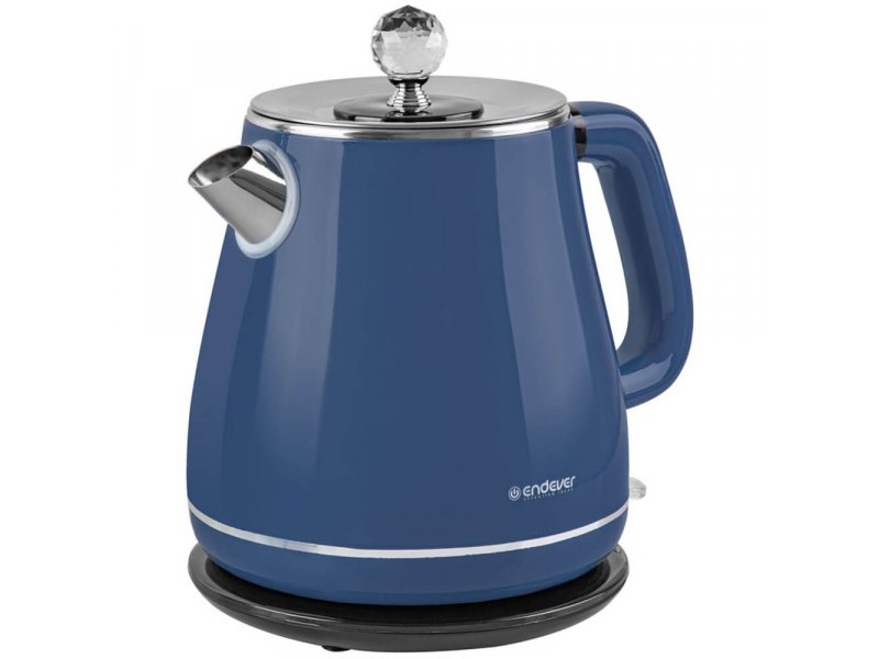 Endever Skyline KR-260S электрический чайник синий 1,8 л на подставке вид спереди