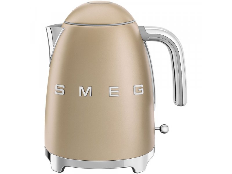 Smeg KLF03CHMEU шампань — электрический чайник из нержавеющей стали в ретро-дизайне 1950-х
