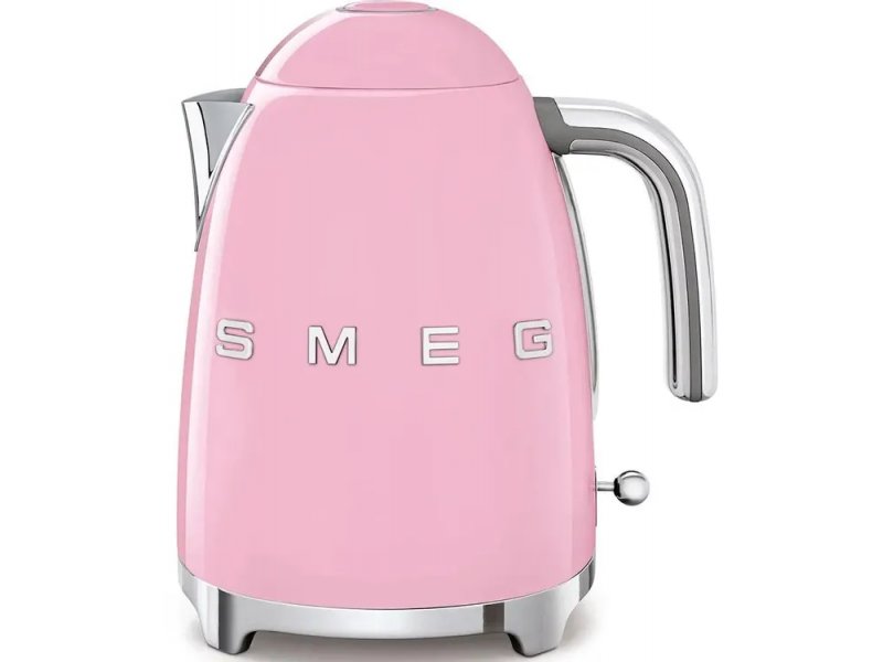 Smeg KLF03PKEU розовый вид сбоку нержавеющая сталь 2400 Вт