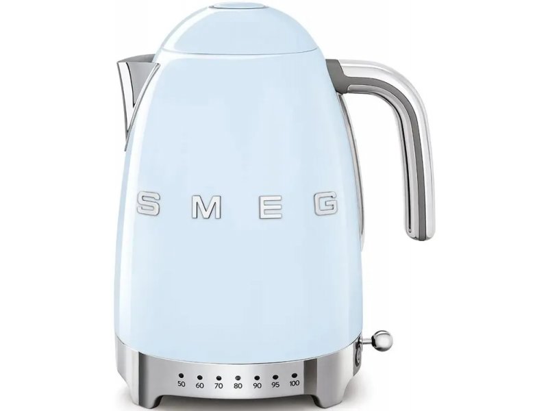 Smeg KLF04PBEU голубой ретро-чайник 1.7 л нержавеющая сталь итальянский дизайн