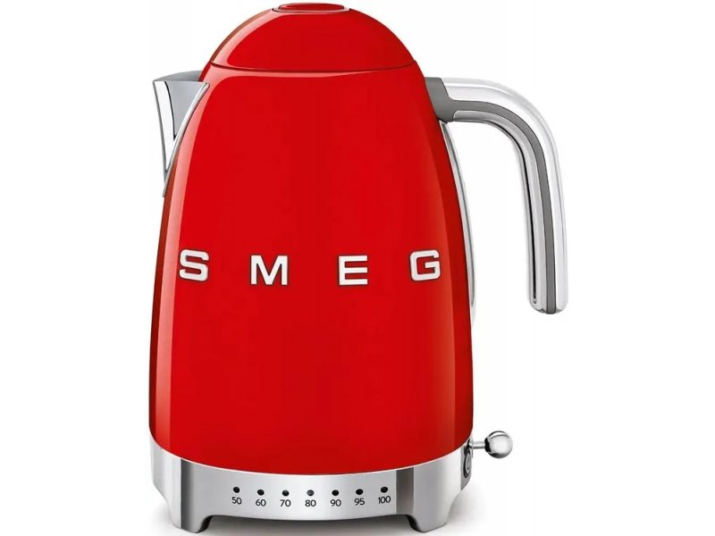 Smeg KLF04RDEU красный чайник нержавеющая сталь ретро-серия 50s Style 1.7 л