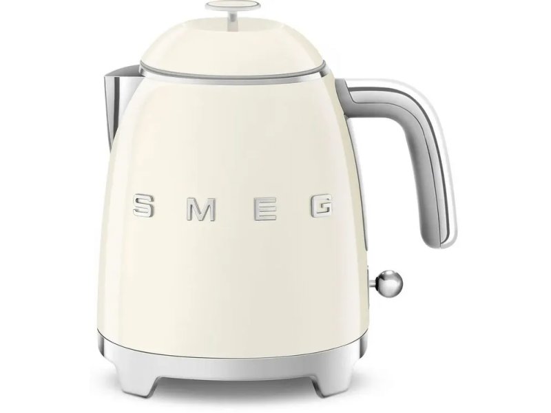 Smeg KLF05CREU 0,8 л кремовый — компактный чайник из нержавеющей стали в ретро-стиле
