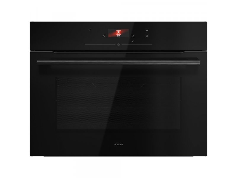 Asko OCM24BGH духовой шкаф — сенсорная панель управления и TFT-дисплей, корпус из чёрного стекла