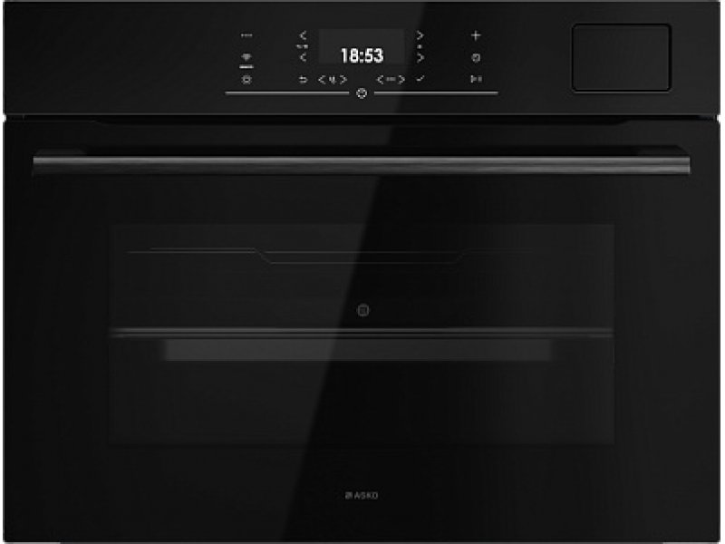 Asko OCS24BGH панель управления с TFT-дисплеем &mdash; отображение времени и иконок режимов, чёрный фасад