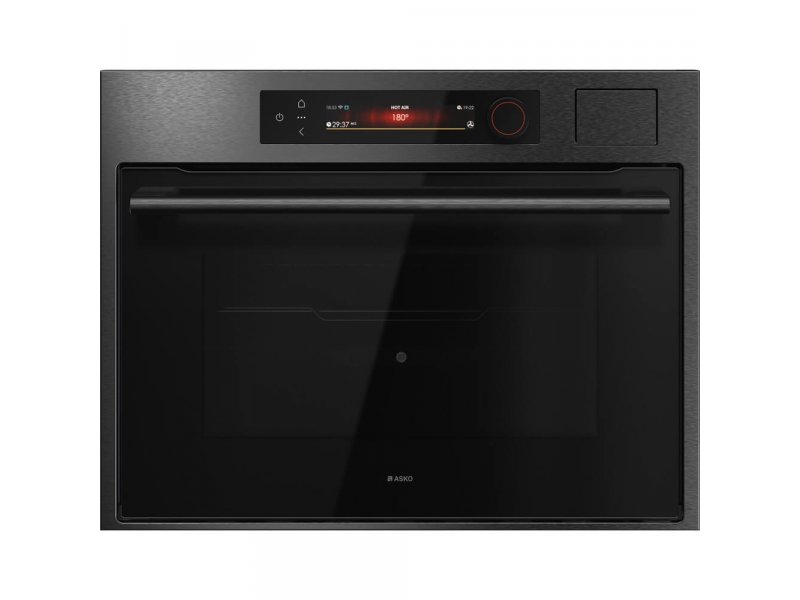 Asko OCS64BSH — TFT-дисплей с отображением температуры 180 °C, времени приготовления и сенсорными элементами управления