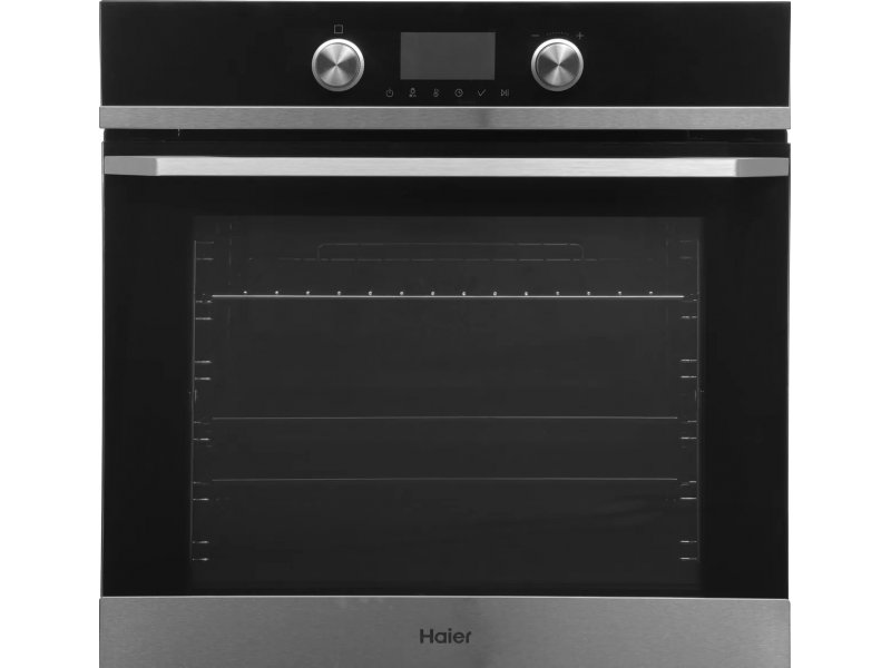 Haier HOQ-K5AAN3BX чёрный встраиваемый духовой шкаф — вид спереди, закрытая дверца