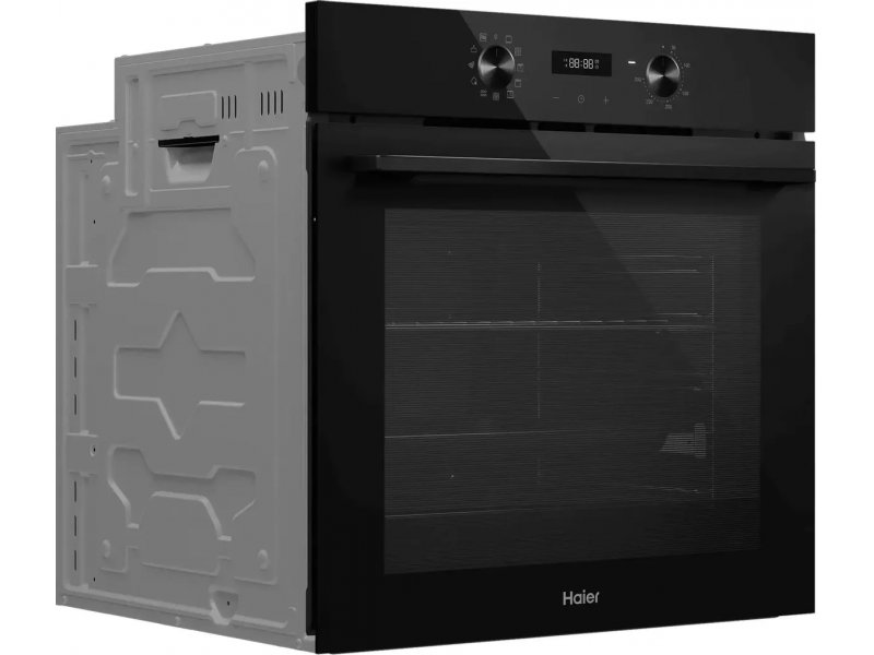 Haier HOQ-R2ARN3GB — боковой профиль корпуса, теплоизоляция и конструкция встраиваемого духового шкафа