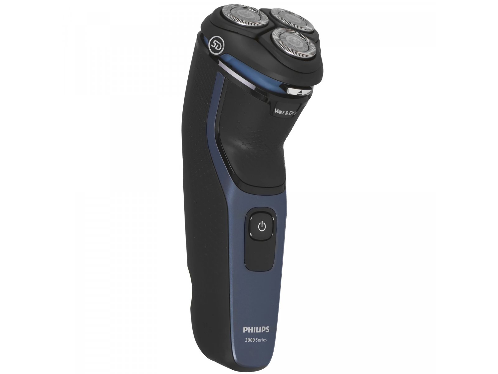 Philips S3144/00 боковой профиль в наклоне &mdash; три роторные головки, разметка 5D, кнопка включения
