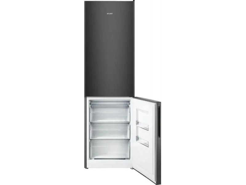 Atlant XM-4624-151 — боковой профиль, открытая морозильная камера снизу