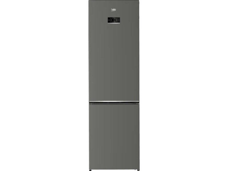 Beko B3R0CNK402HG серый — вид спереди, двухкамерный холодильник с электронной панелью управления