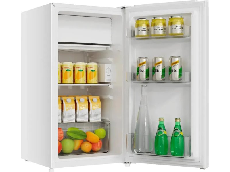 Candy CSR90WAA с продуктами — демонстрация загрузки напитками, овощами и консервами