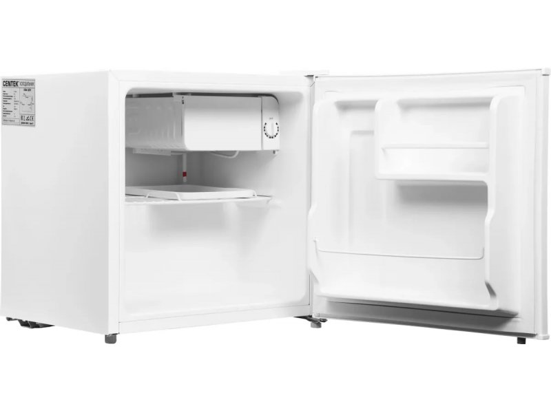 Centek CT-1700 — вид на открытые морозильную и холодильную камеры, внутренняя организация
