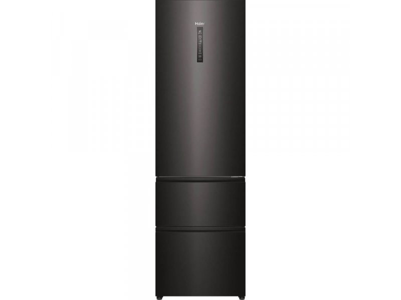 Haier A4F739CBXGU1 трёхкамерный холодильник чёрный матовый корпус сенсорная панель управления