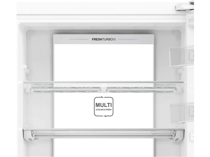 Haier C4F744CWGU1 внутренний вид, УФ-модуль Fresh Turbo и система охлаждения нескольких зон