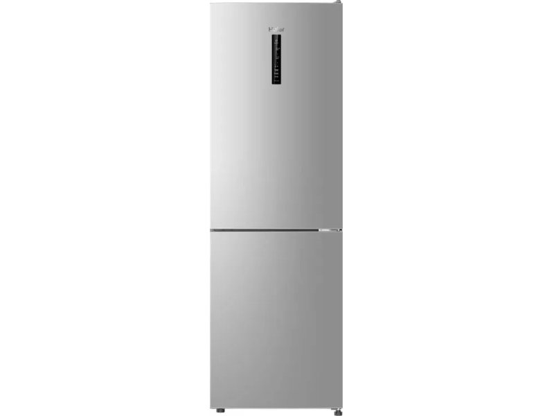 Haier CEF530CSRG серебристый холодильник вид спереди с сенсорной панелью управления