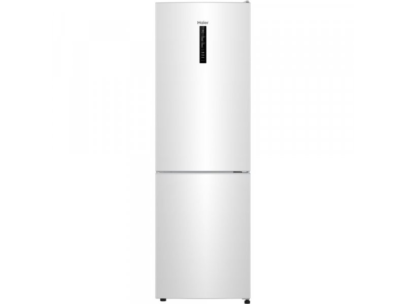Haier CEF536CWG белый двухкамерный холодильник с сенсорной панелью управления, вид спереди