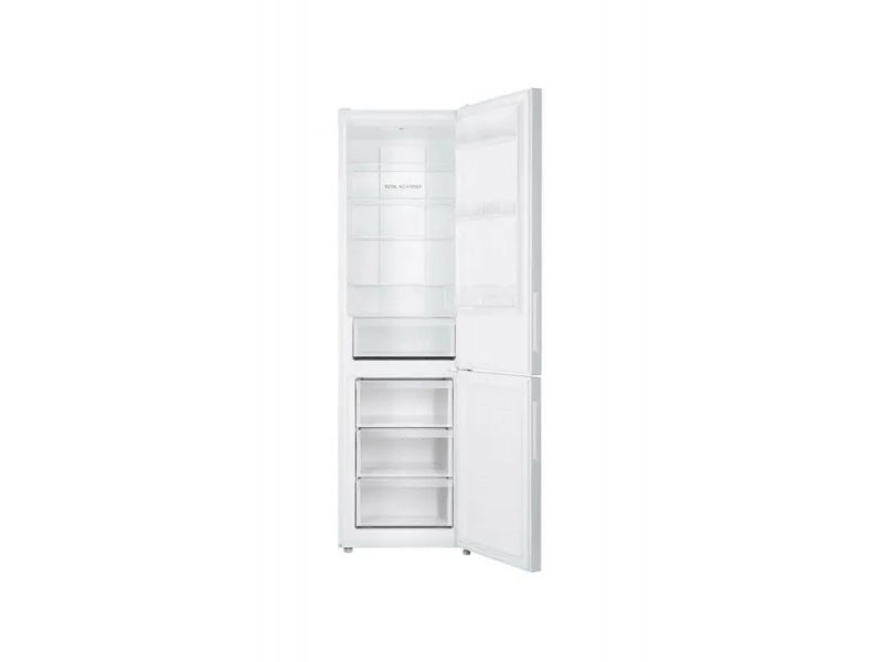 Haier CEF537AWD открытые двери стеклянные полки холодильника и ящики морозилки