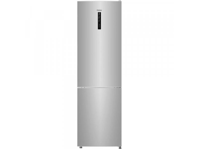 Haier CEF538CSG серебристый — вид спереди, металлический корпус и сенсорная панель управления
