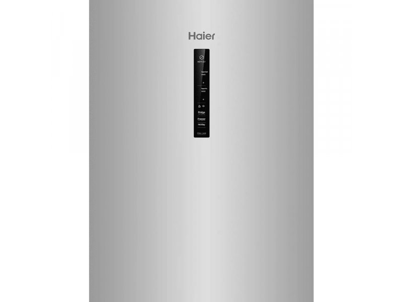 Haier CEF538CSG — сенсорная панель управления на фасаде с дисплеем и логотипом Haier