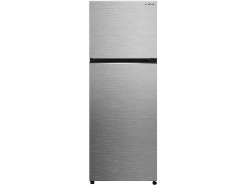 Hitachi HRTN6443SXCS серебристый двухкамерный холодильник вид спереди
