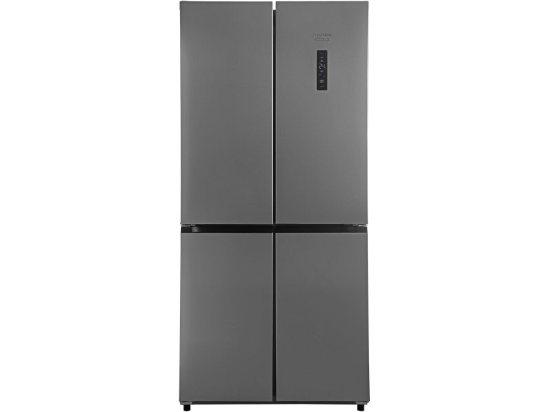 Hyundai CM45083F нержавеющая сталь — четырёхдверный холодильник Cross Door, закрытые двери, дисплей на правой панели
