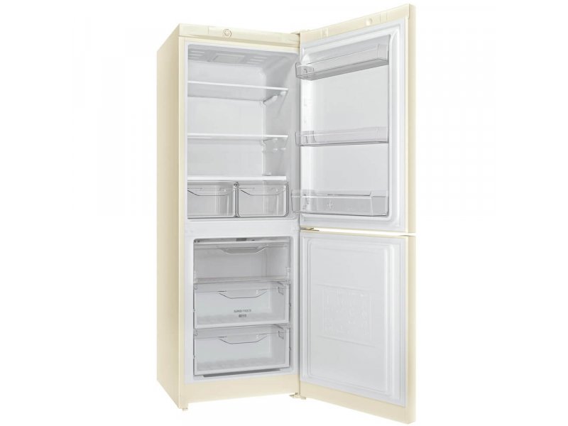 Indesit DS 3160 E открытые двери внутреннее пространство полки и ящики