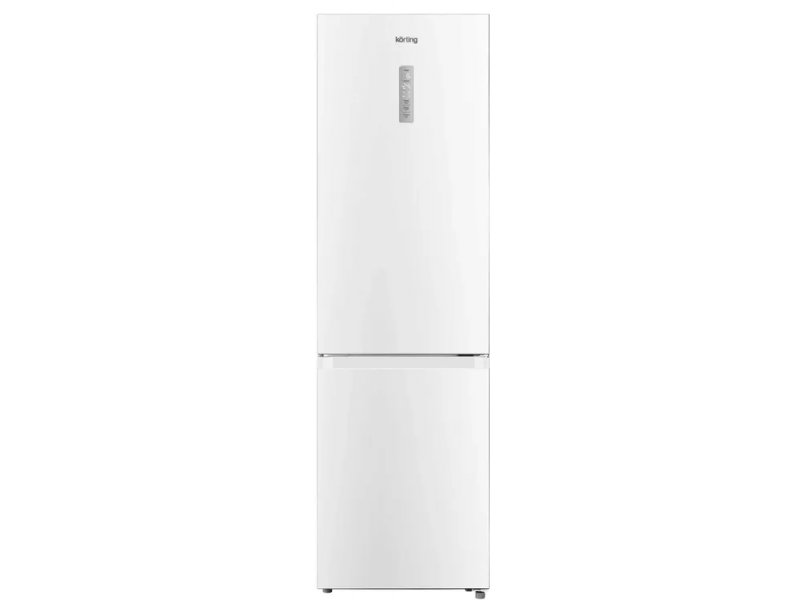 Korting KNFC 62029 W белый двухкамерный холодильник с нижней морозильной камерой и внешним дисплеем