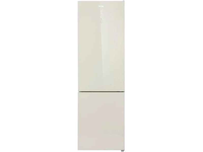 Korting KNFC 62370 GB бежевый двухкамерный холодильник 351 л фронтальный вид