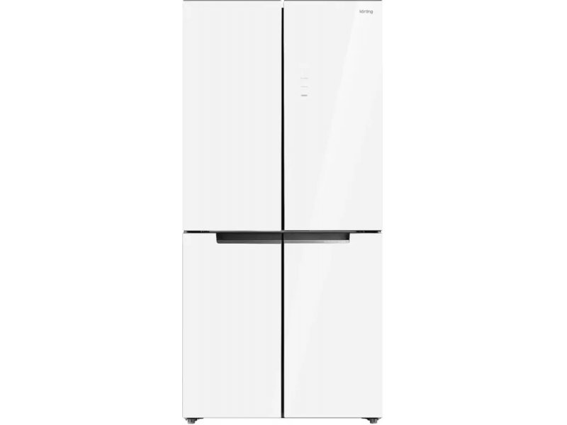 Korting KNFM 84177 GW белый четырёхдверный холодильник Side-by-Side вид спереди