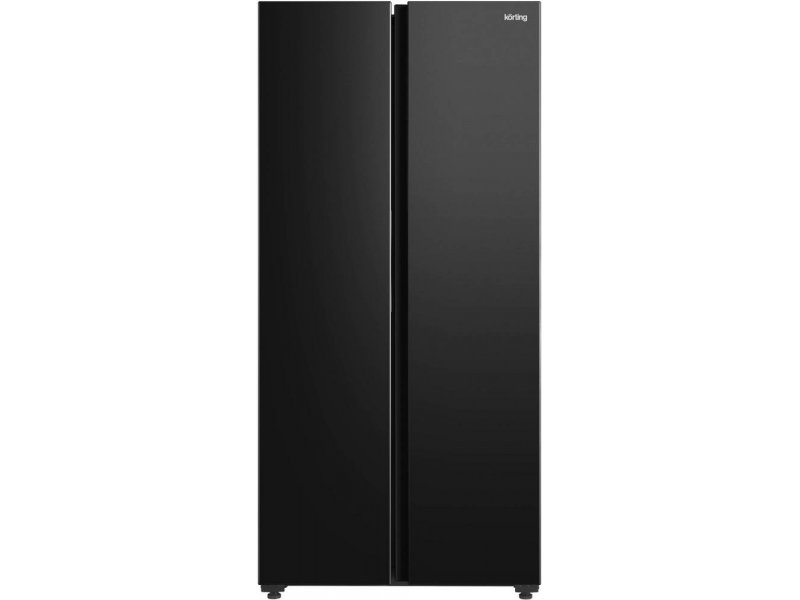 Korting KNFS 83177 N черный Side-by-Side вид спереди, закрытые двери, металлический корпус