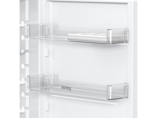 Korting KSI 17860 CFL выдвижные ящики и стеклянные полки холодильной камеры крупным планом