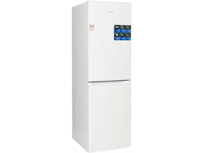Kraft KF-NF2717W — трёхчетвертной вид, компактный металлический корпус, тонкий профиль 48,5 см