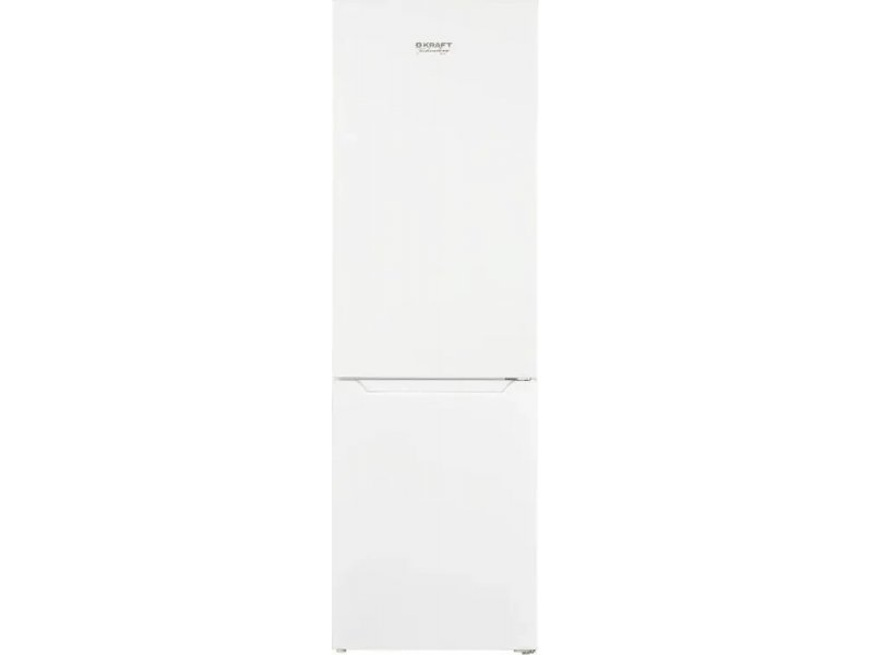 Kraft TNC-NF301W белый двухкамерный холодильник вид спереди, обе дверцы закрыты