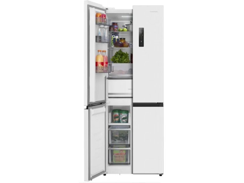 Meferi Ultra MFR70 открытые двери с продуктами демонстрация вместимости овощные ящики зоны хранения