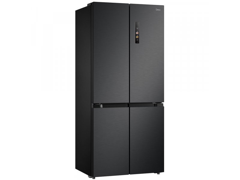 Midea MDRM691MIE45 боковой вид четырёхдверного холодильника Side-by-Side, глубина корпуса 65 см