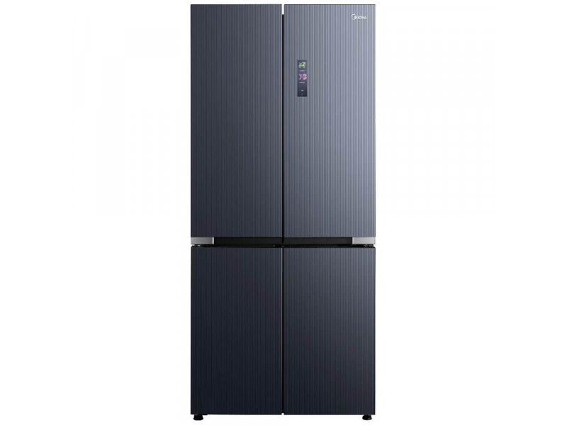 Midea MDRM706BIE70 графит вид спереди четырёхдверный холодильник Side-by-Side