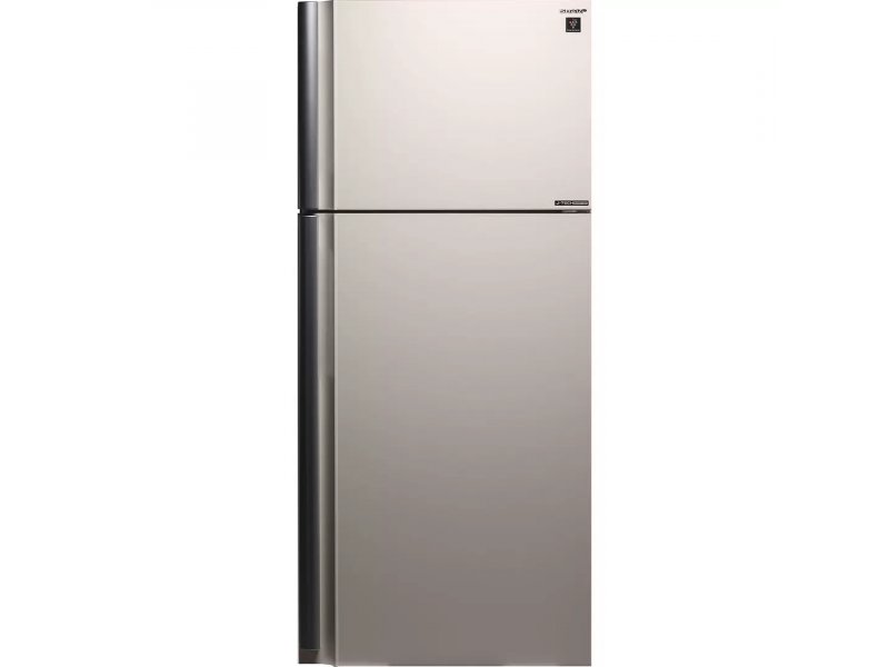 Sharp SJ-XE59PMBE бежевый двухкамерный холодильник 578 л вид спереди