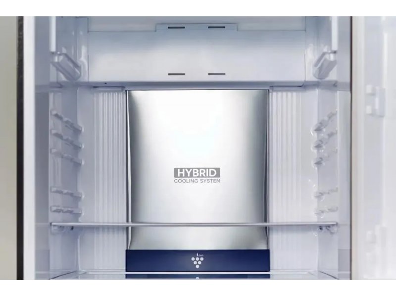 Sharp SJXG60PGRD логотип Hybrid Cooling System на морозильной камере — технология охлаждения