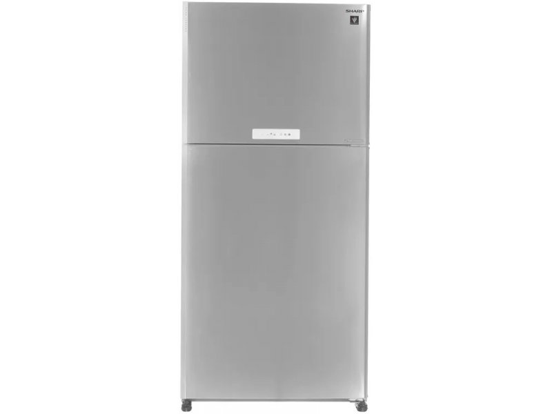 Sharp SJXG60PMSL серебристый двухкамерный холодильник 600 л вид спереди