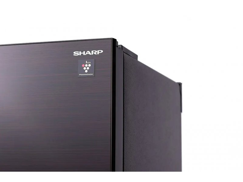 Sharp SJXP59PGRD &mdash; логотип Plasmacluster Ion на верхней панели, технология очистки воздуха