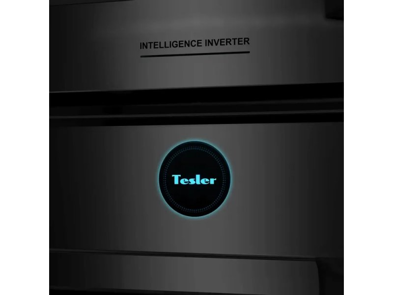 Tesler RCD-547BI логотип Intelligence Inverter на корпусе — маркировка инверторного компрессора