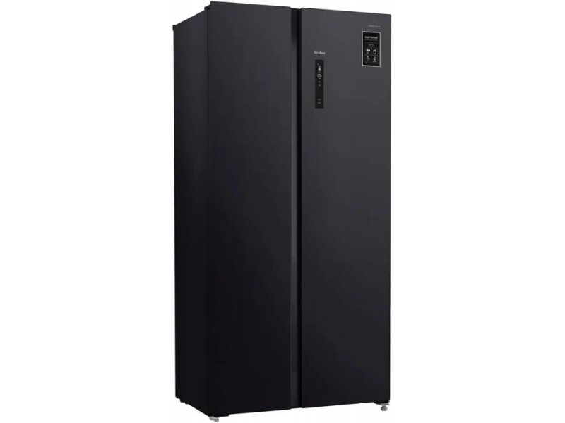 Tesler RSD-537BI графит вид сбоку — тонкий профиль корпуса, современный дизайн Side-by-Side