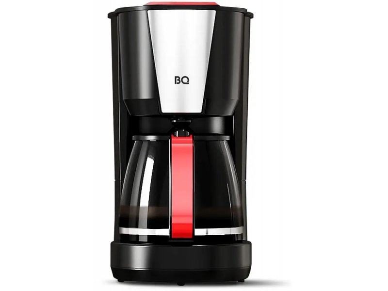 BQ CM1008 капельная кофеварка черный корпус с красными акцентами вид спереди