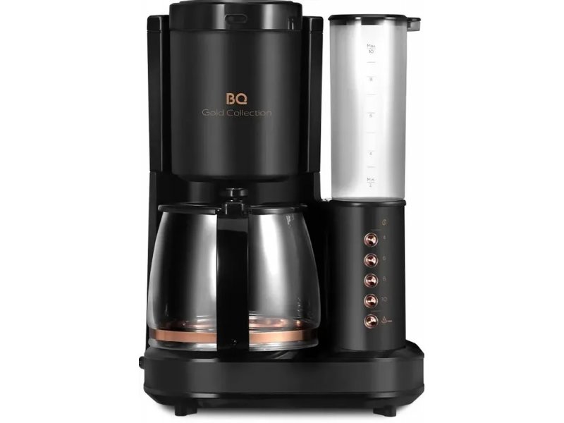 BQ CM7002 капельная кофеварка черный корпус с медными элементами и стеклянным кувшином
