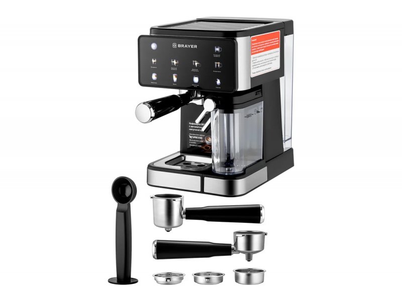 Brayer BR1147 — фильтры для молотого кофе, чалд ESE и капсул Nespresso из комплекта