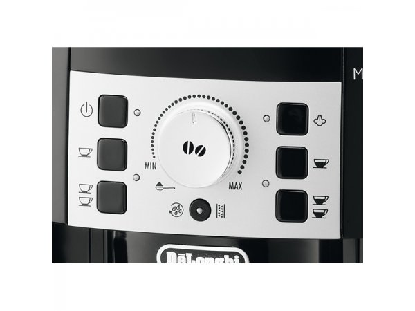 De Longhi ECAM 22.110.B — панель управления с центральным регулятором и индикаторами