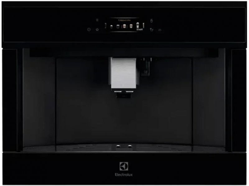 Electrolux EBC85H встраиваемая кофемашина черный фронтальный вид
